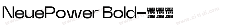 NeuePower Bold字体转换